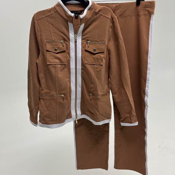 Chic Zippered Sport Coordinate Set Thrush - Picture 2 of 5